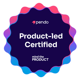 Pendo Product-led Certified badge